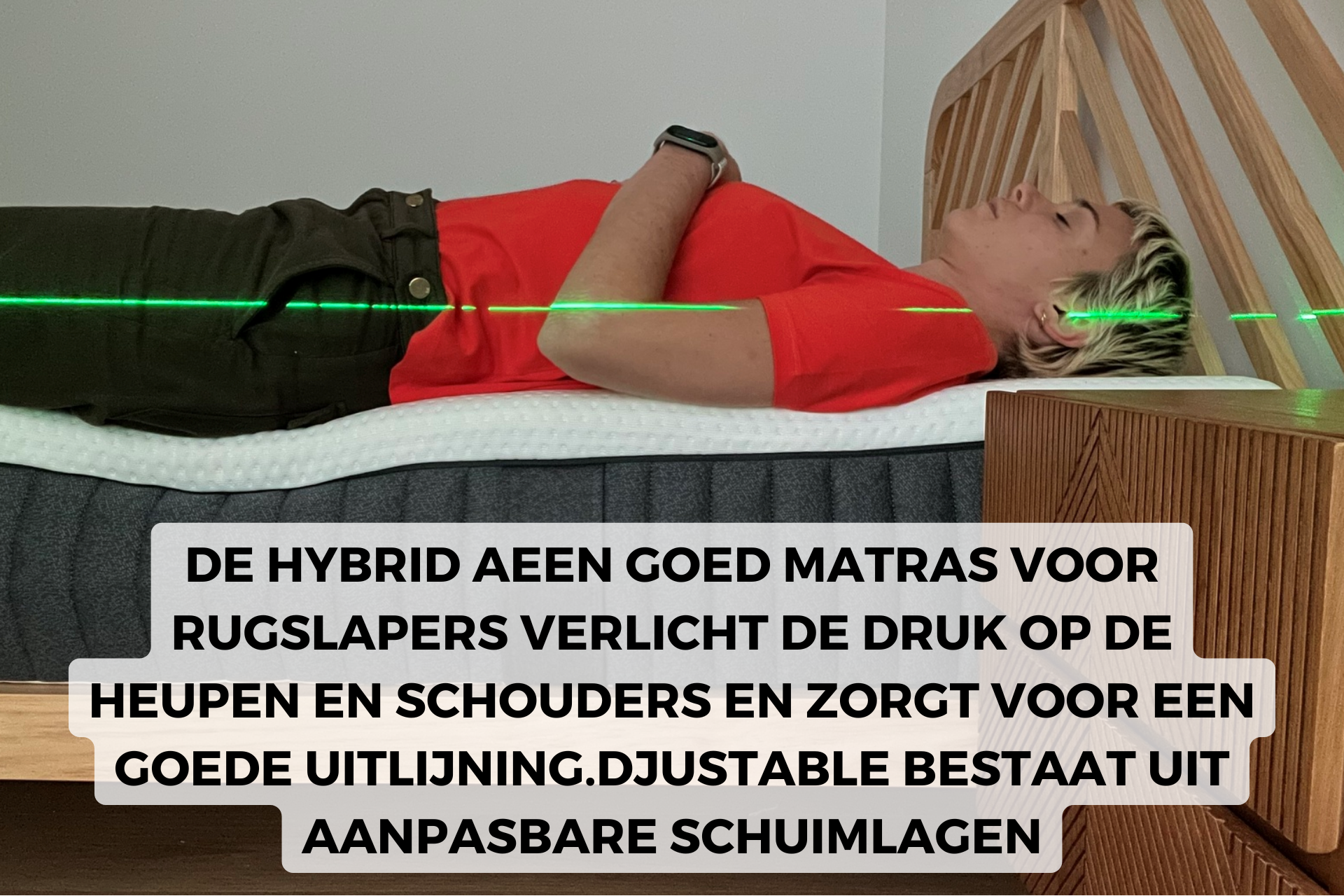 rugslaper op emma hybrid adjustable